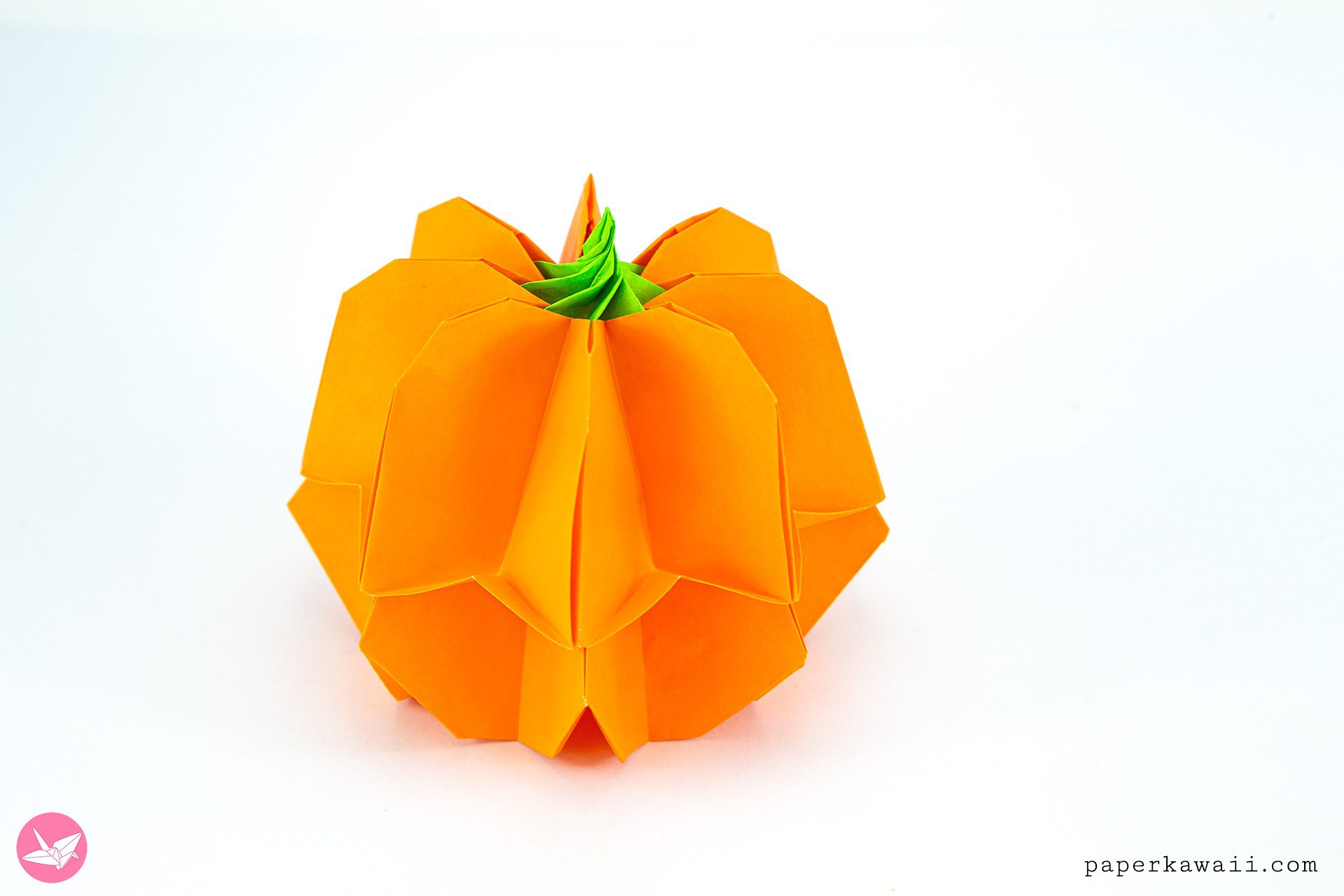 Origami Pumpkin Box Tutorial Paper Kawaii 01