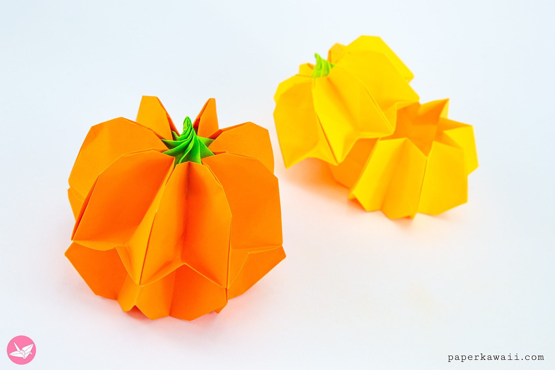 Origami Pumpkin Box Tutorial Paper Kawaii 06