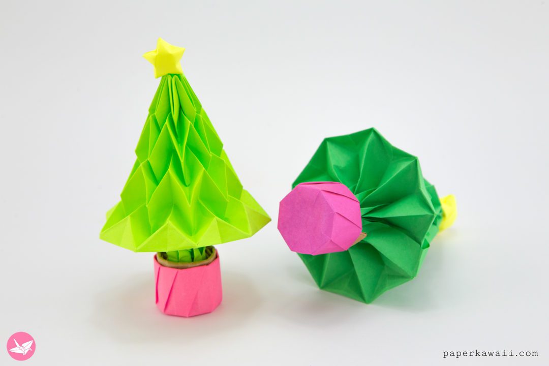 Origami Christmas Tree Tutorial - Paper Kawaii