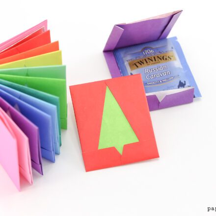 Origami Christmas Tree Envelope Book Tutorial Paper Kawaii 05 440x440
