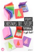 Origami Christmas Tree Envelopes Tutorial Paper Kawaii 07