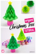 Origami Christmas Trees Tutorial Paper Kawaii 05 120x180