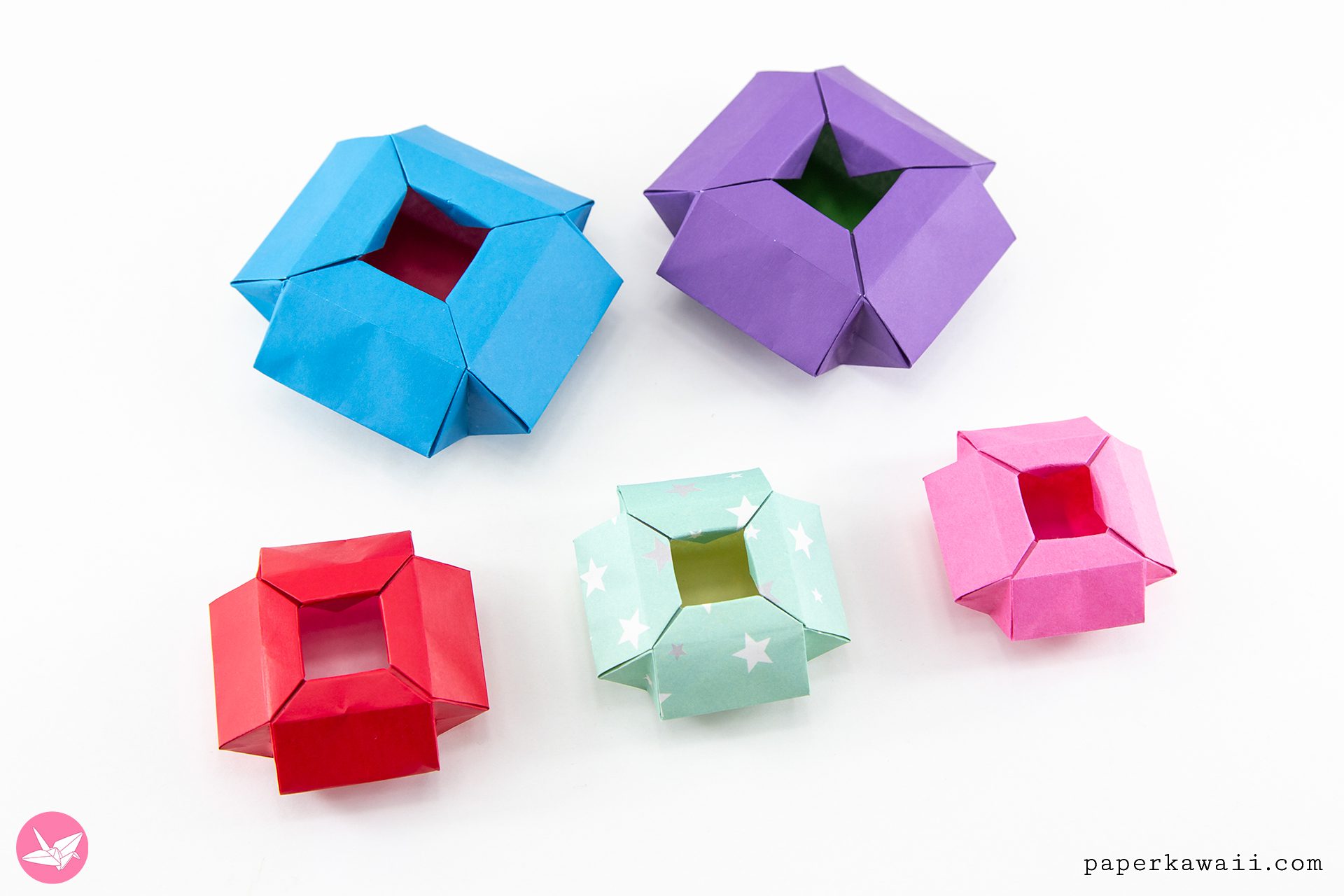 Geometric Origami Box Pot Tutorial Paper Kawaii 01 1
