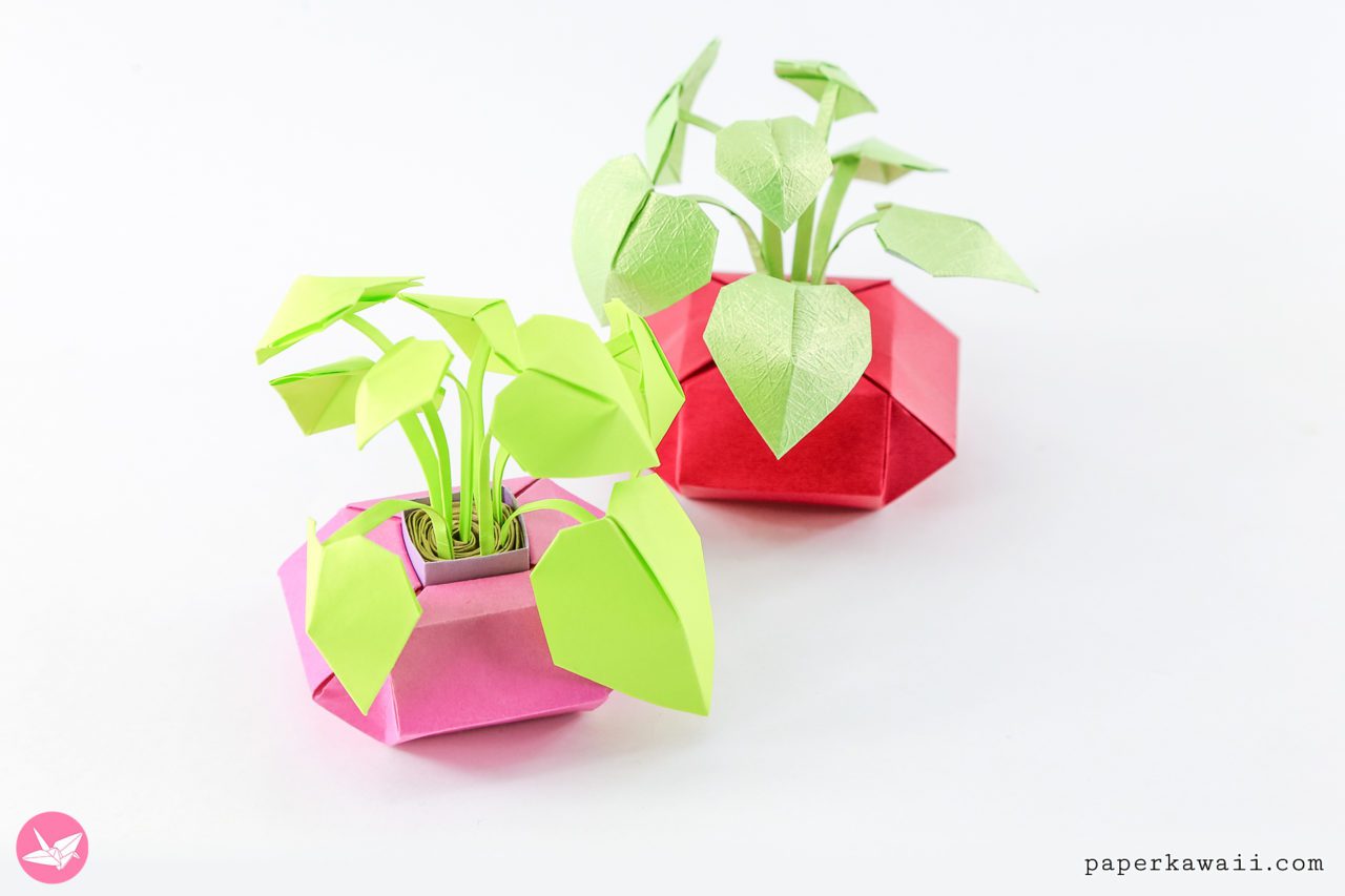 Origami Houseplant Tutorial Paper Kawaii 01 1280x853