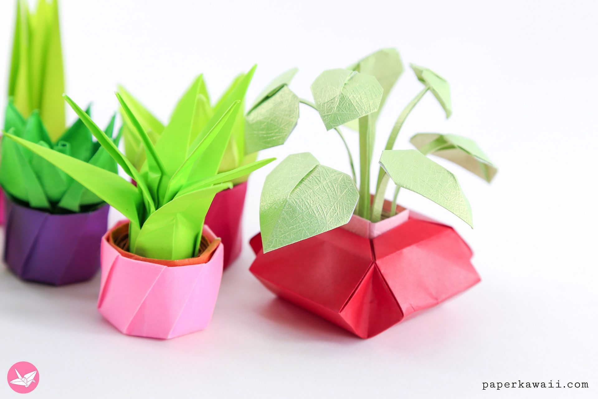 Origami Pot Plants Paper Kawaii 06
