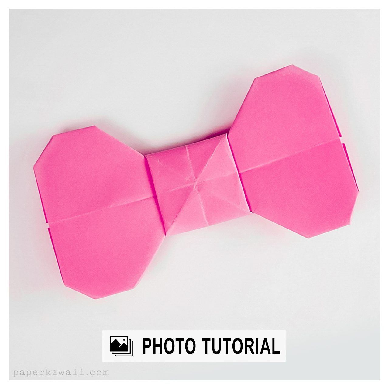 Easy Origami Bow Photo Tutorial 1
