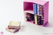 Modular Origami Bookcase Tutorial Paper Kawaii 01 180x120