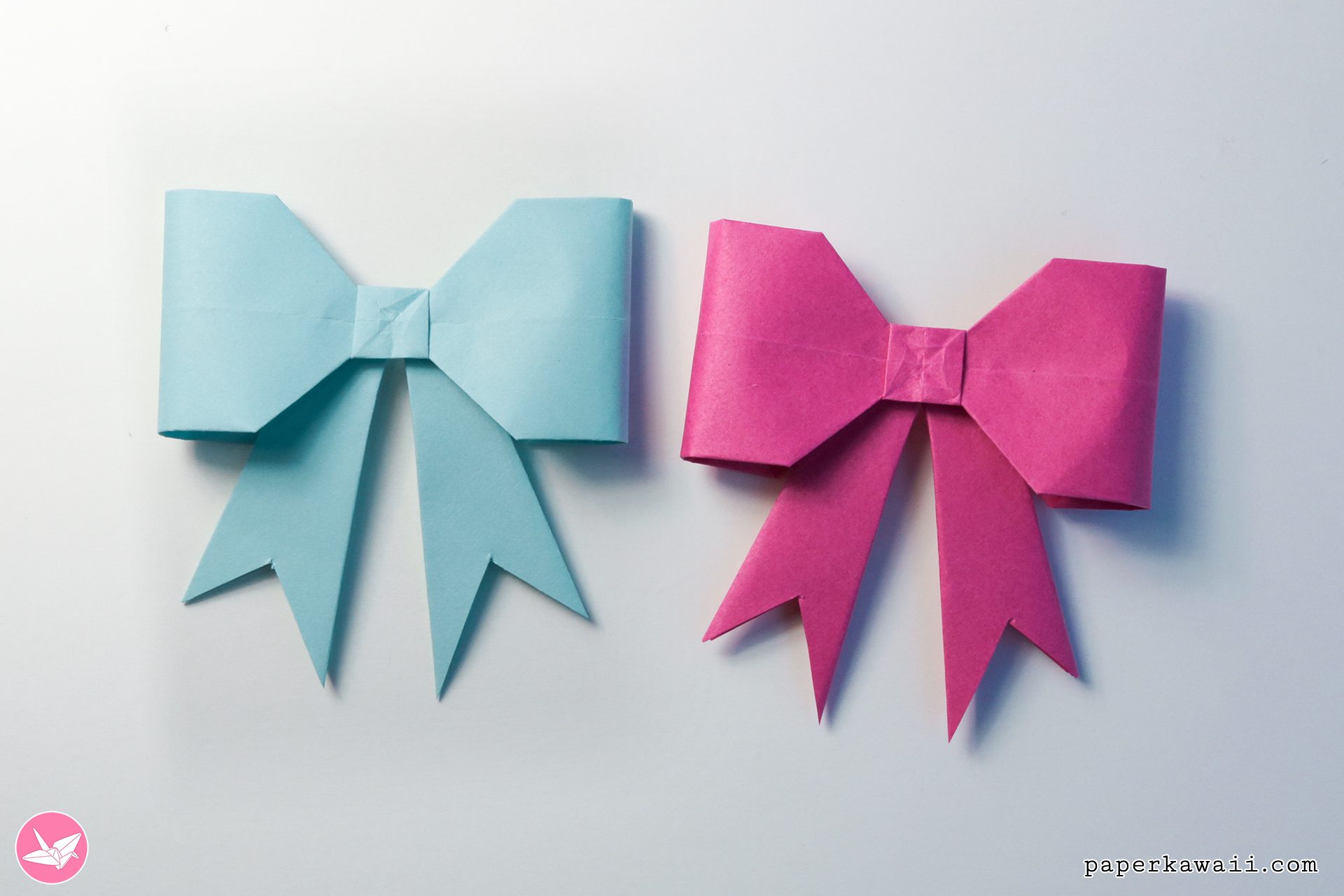 Origami Bow Tutorial Paper Kawaii New 02