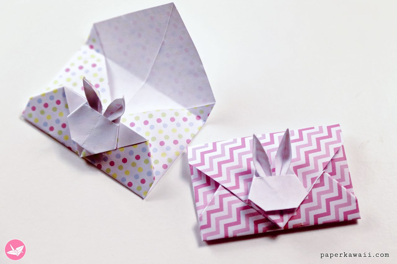 Origami Bunny Rabbit Envelopes V2 Tutorial Paper Kawaii 02