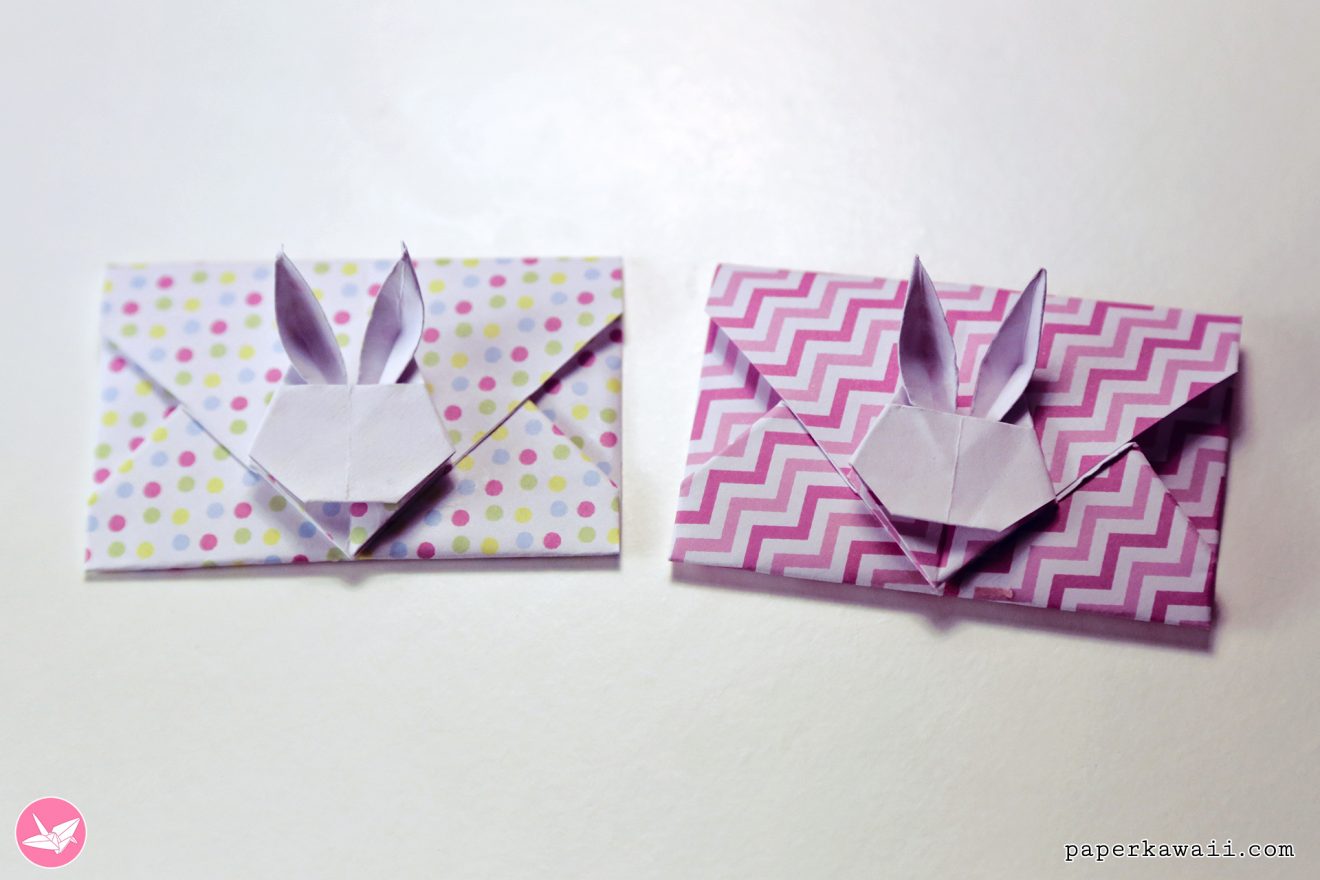 Origami Bunny Rabbit Envelope Tutorial V2 - Paper Kawaii