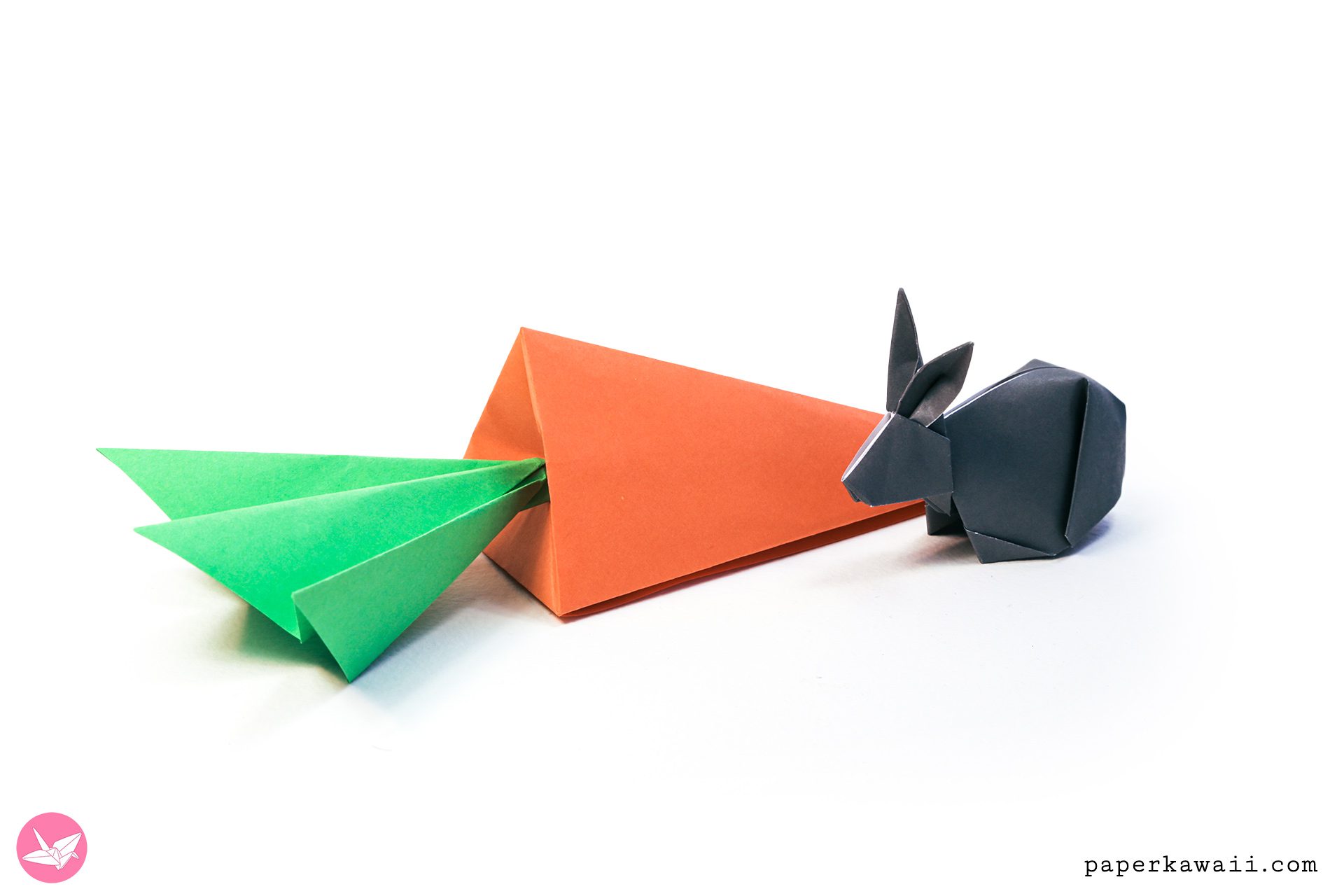 Origami Carrot Box Tutorial Paper Kawaii 04