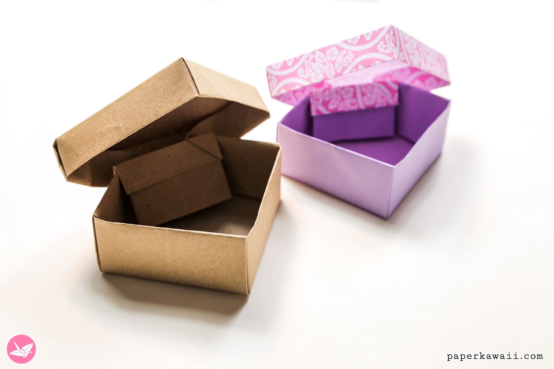 Origami Gem Box Tutorial Paper Kawaii 01