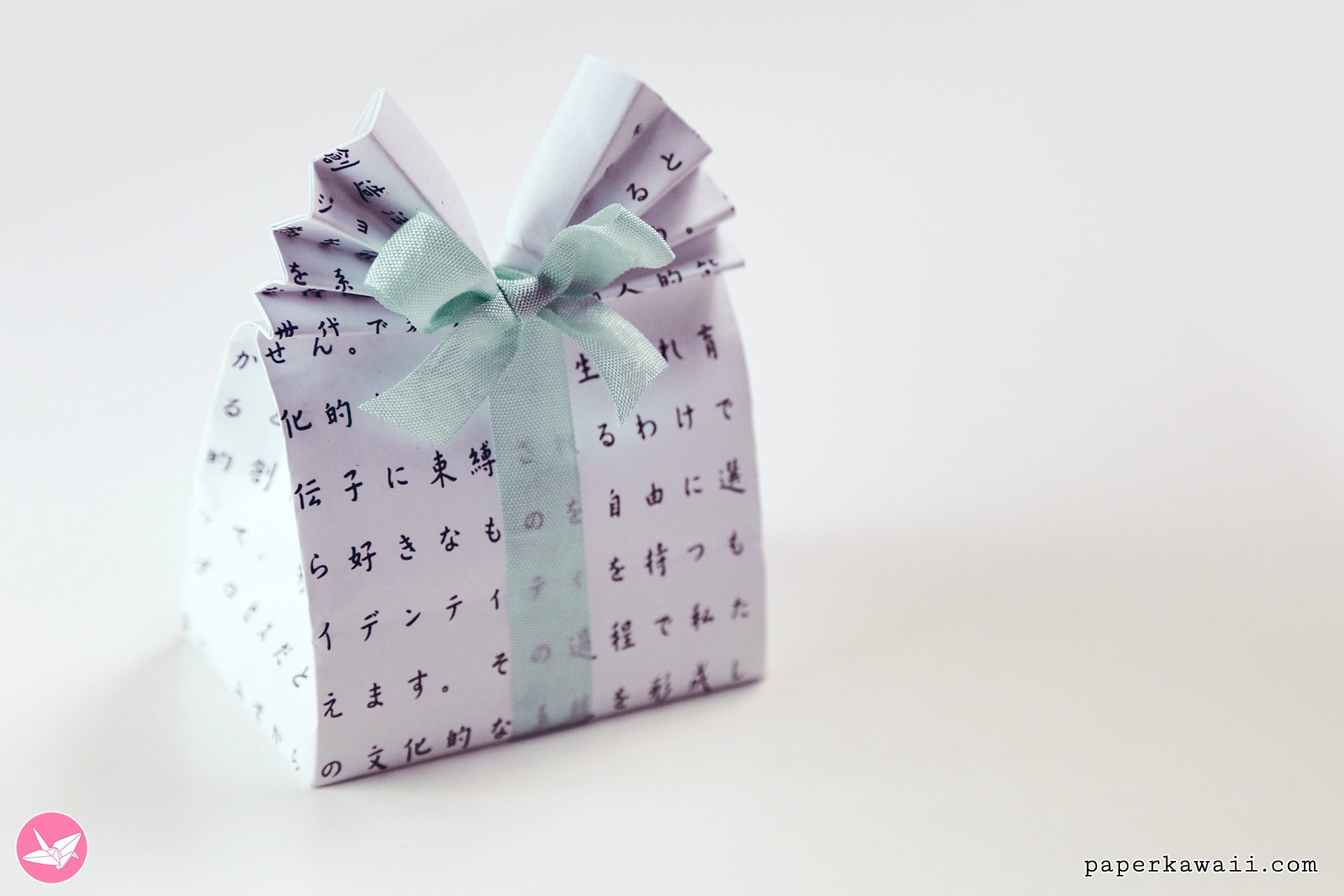 Origami Gift Bag Tutorial Paper Kawaii 01