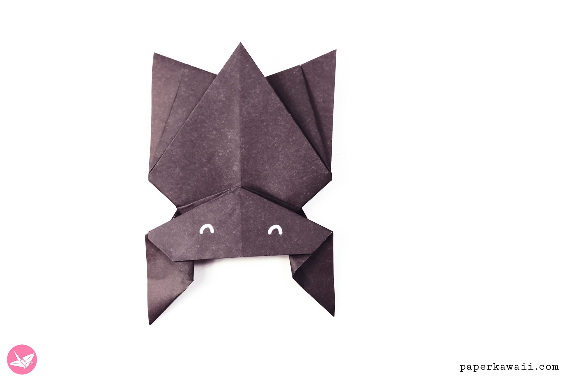 Origami Hanging Bat Tutorial Paper Kawaii 02