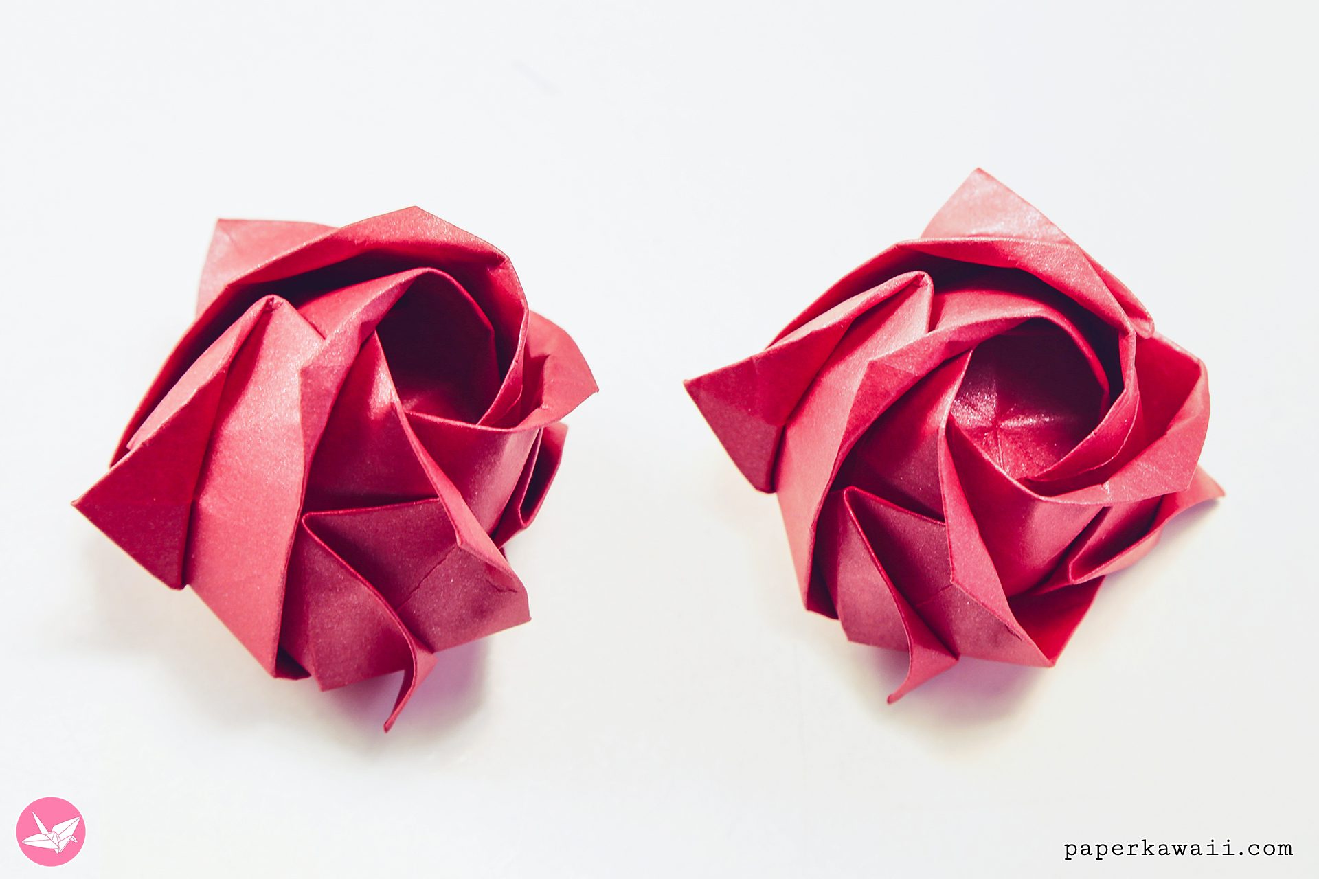 Origami Kawasaki Rose Tutorial Paper Kawaii 01