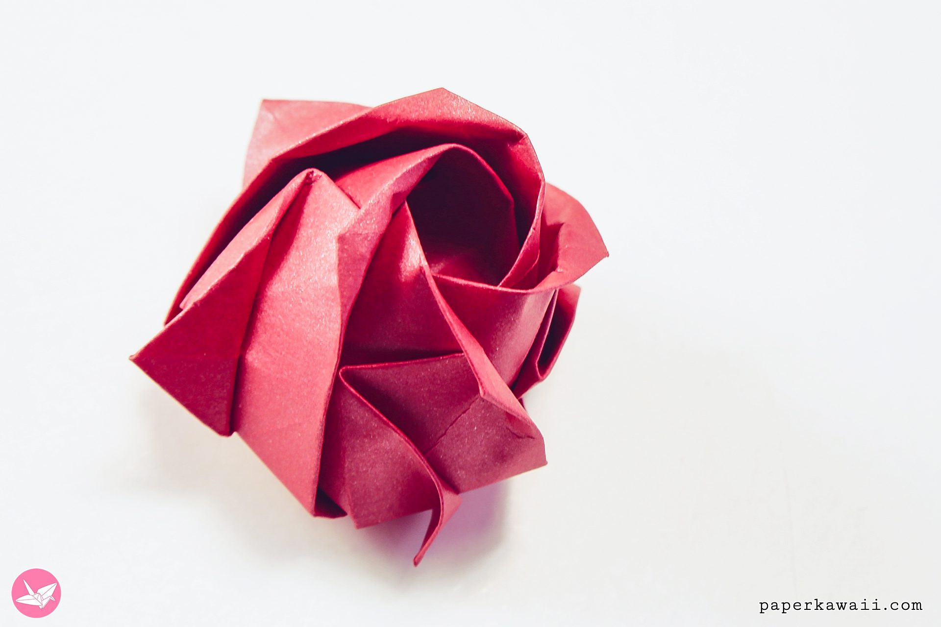 Origami Kawasaki Rose Tutorial Paper Kawaii 04