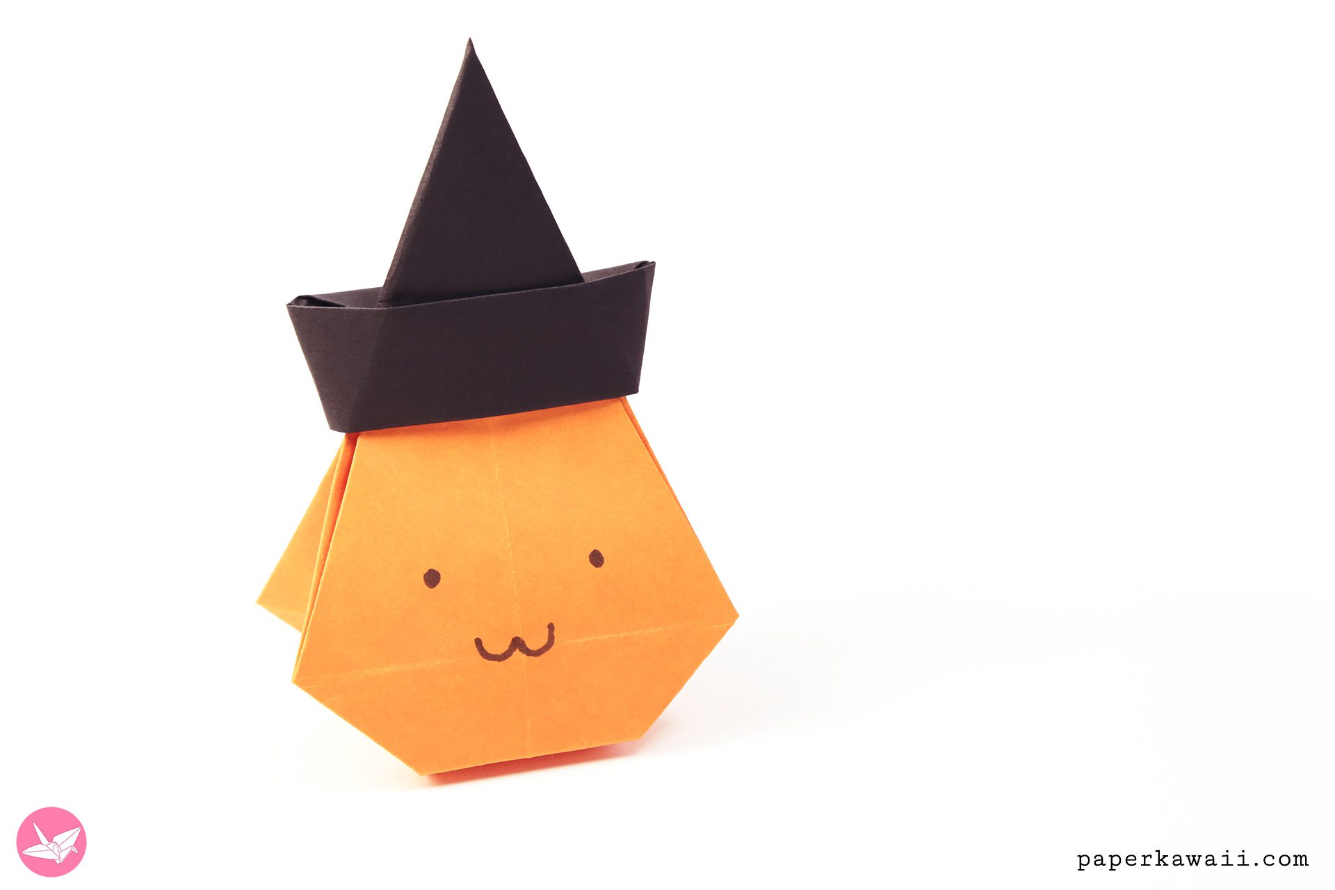 Origami Pumpkin Gift Bag Tutorial Paper Kawaii 01