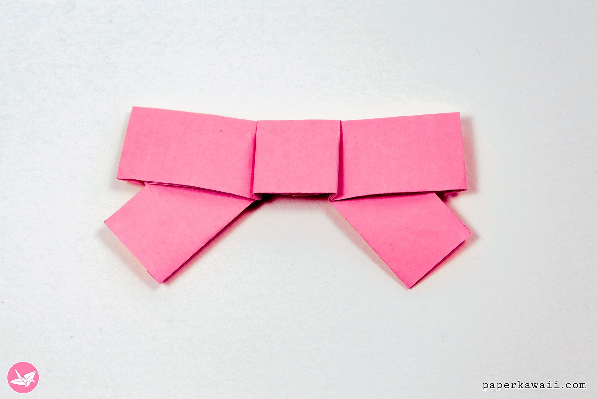 True Origami Bow Ribbon Tutorial Paper Kawaii 01