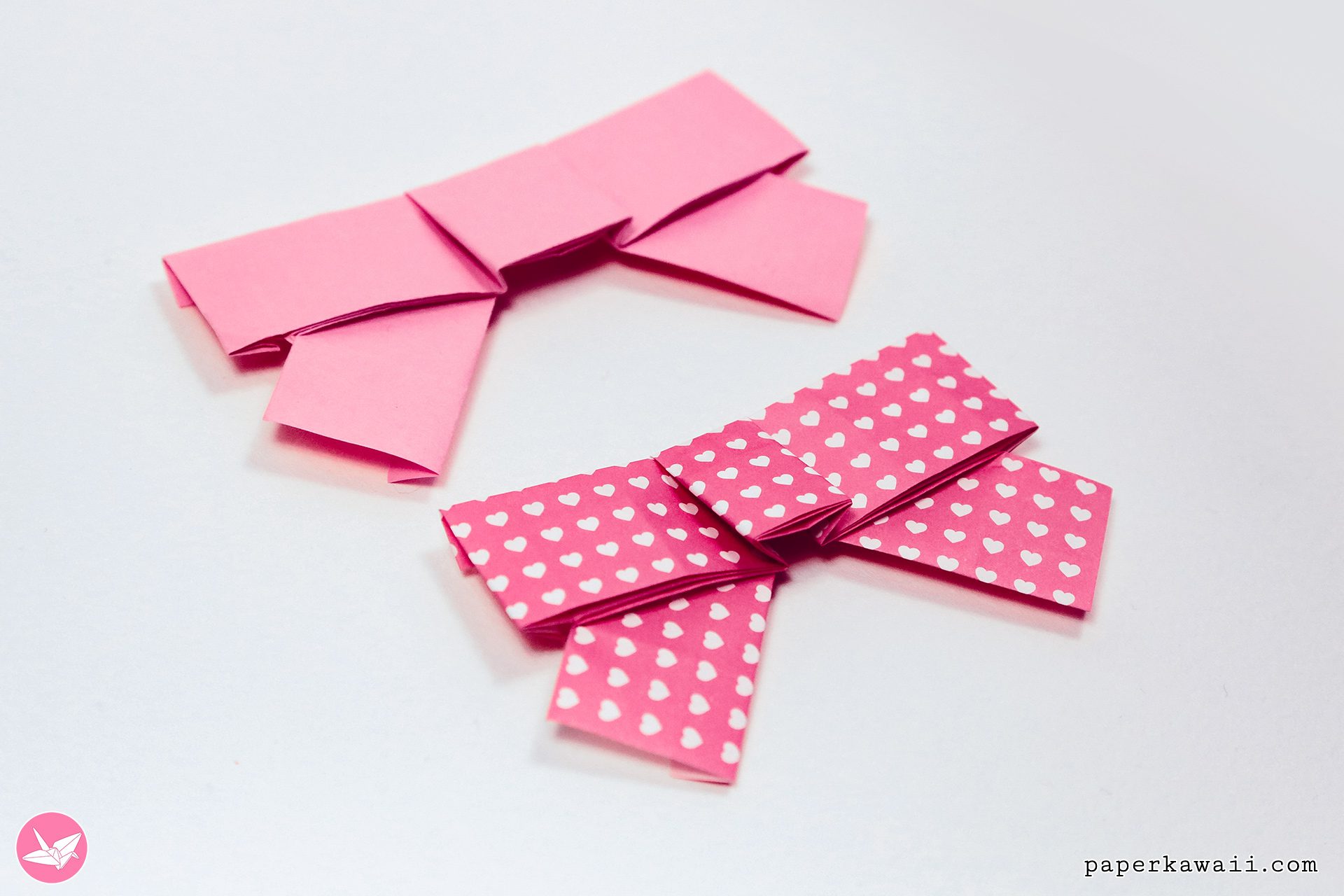 True Origami Bow Ribbon Tutorial Paper Kawaii 03
