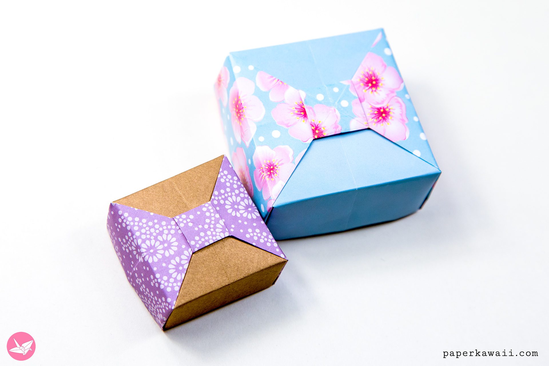 Origami Bow Box Tutorial Paper Kawaii 04
