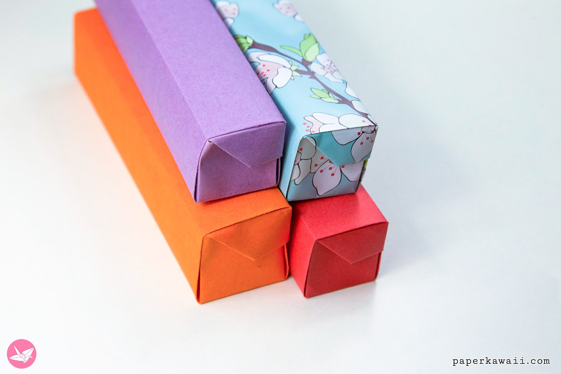 Origami Pencil Box Tutorial Paper Kawaii 02