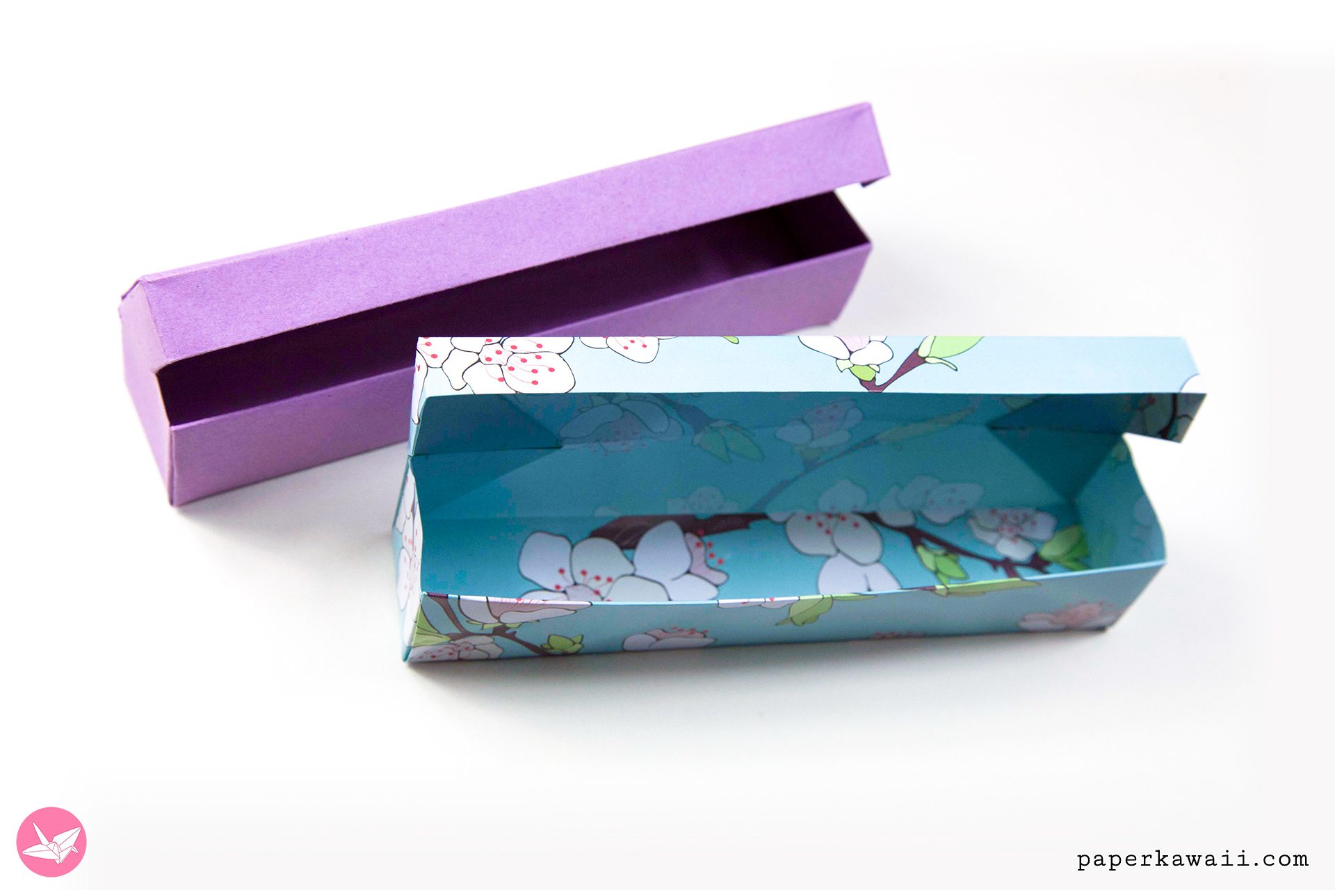 Origami Pencil Box Tutorial Paper Kawaii 04