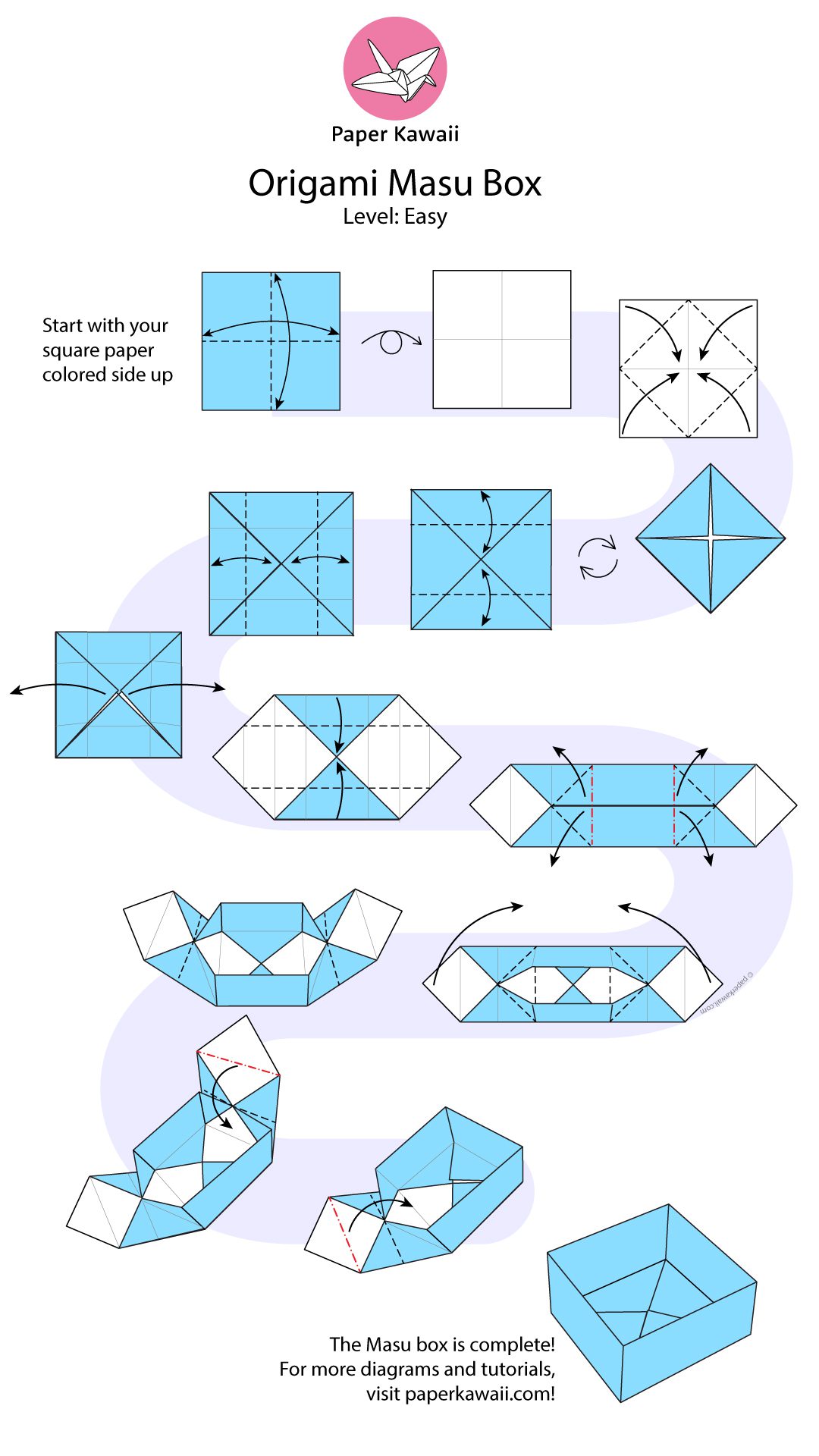 Origami Masu Box Paper Kawaii
